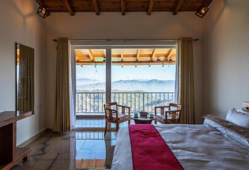 스탠다드 룸 산 전망, Shree Parijat Resort At Mukteshwar Hill Station With Himalayan View