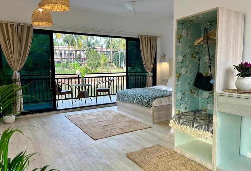 חדר דלוקס עם מרפסת, Riverside Luxe Living