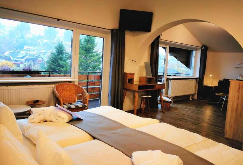 带大床的标准工作室, Ferienhotel Schwarzwälder Hof