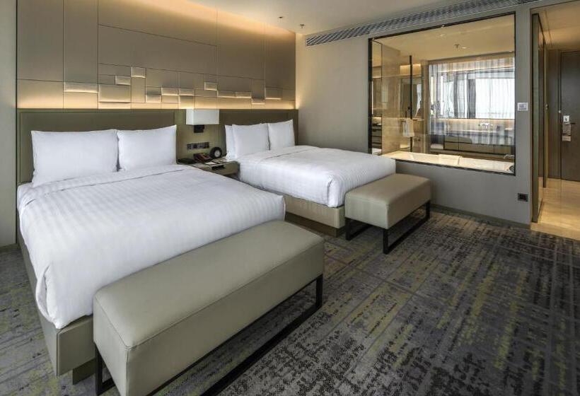 キングサイズベッドのデラックスルーム, Chengdu Marriott Hotel Financial Centre