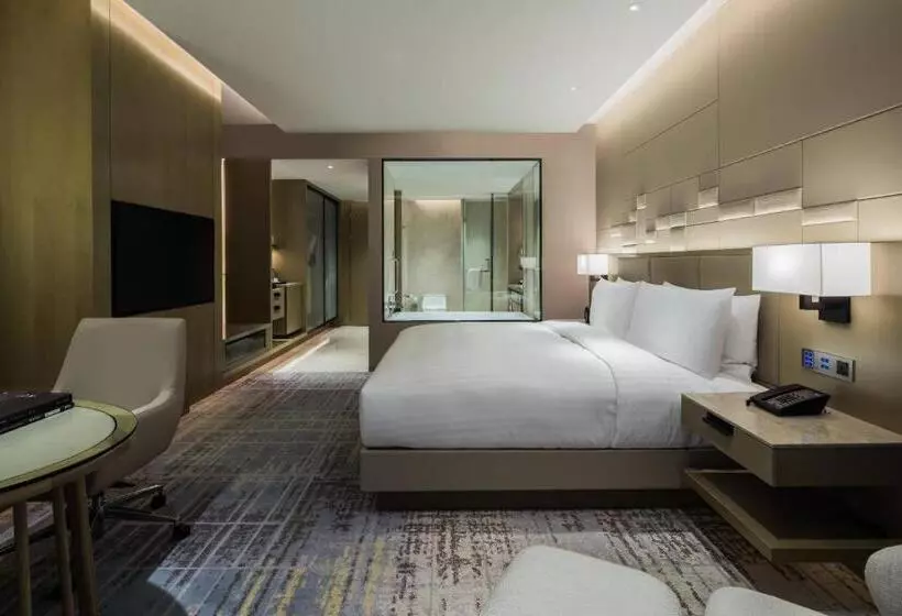 キングサイズベッドのエクゼクティブルーム, Chengdu Marriott Hotel Financial Centre