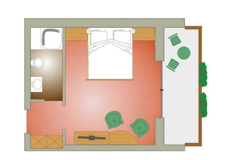 标准间带阳台, Landhotel Berghof