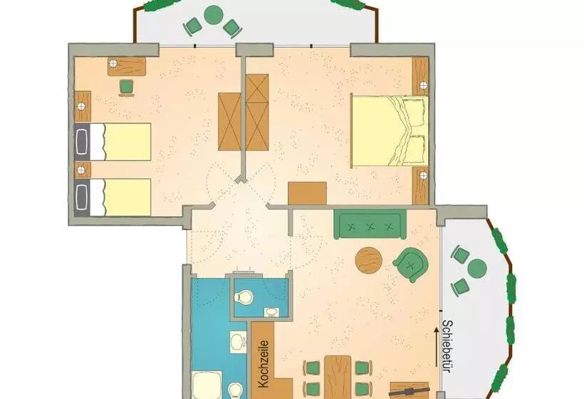 سوئیت 2 خوابه, Landhotel Berghof
