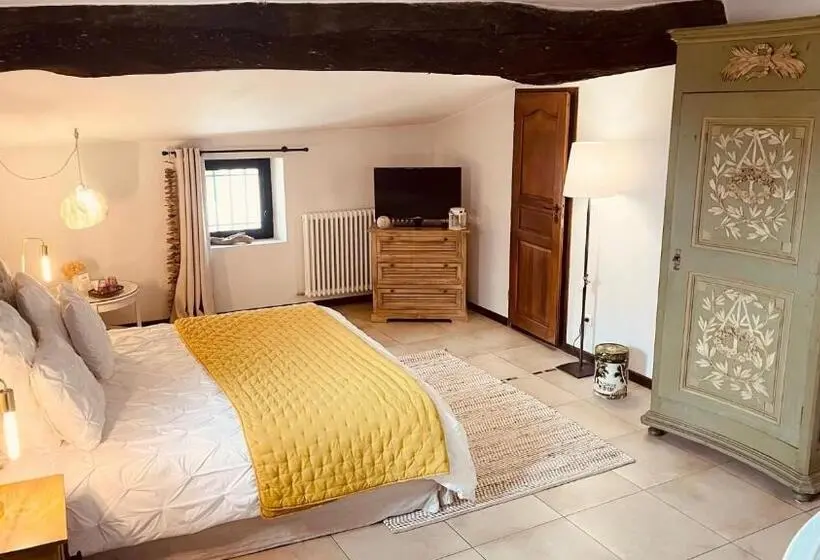 キングサイズベッドのデラックスルーム, B&b Temps Suspendu Provence