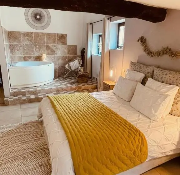 キングサイズベッドのデラックスルーム, B&b Temps Suspendu Provence