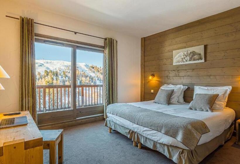 غرفة سوبيريور مطلة على الجبل, Hôtel Carlina By Les Etincelles