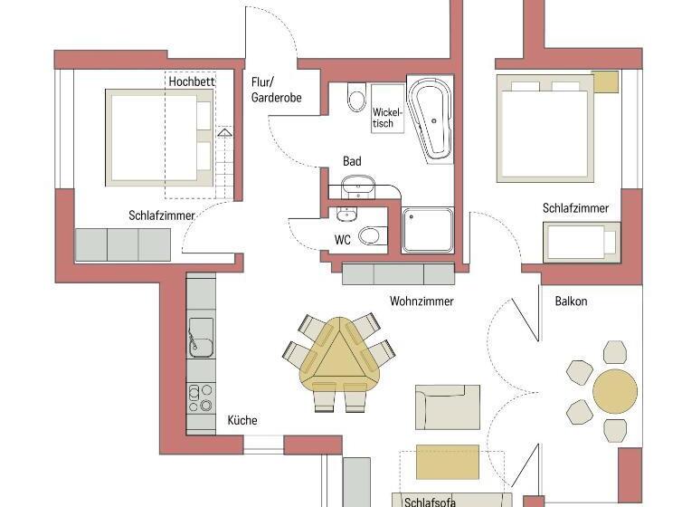 带2个卧室的公寓, Familienhotel Weimar Mit Ferienwohnungen