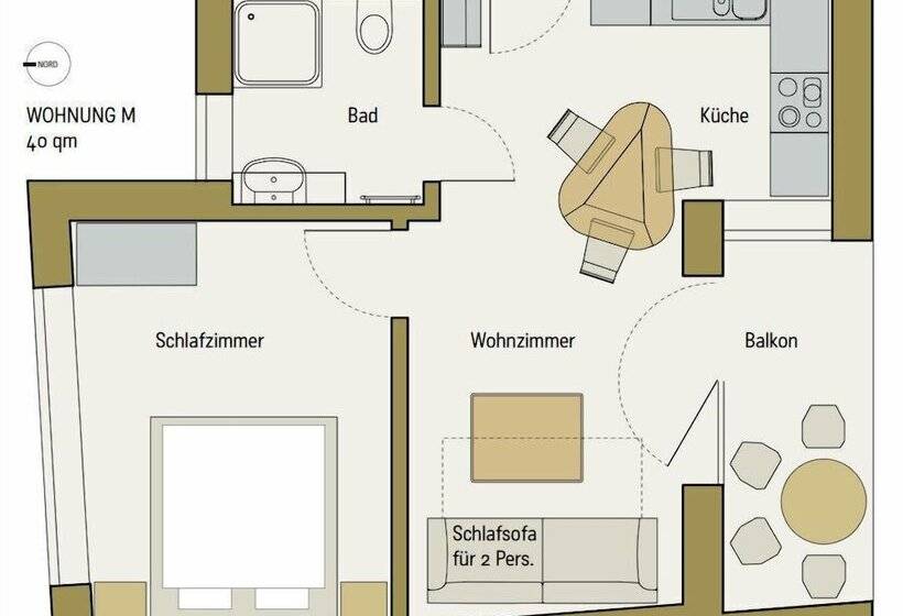 带1个卧室的公寓, Familienhotel Weimar Mit Ferienwohnungen