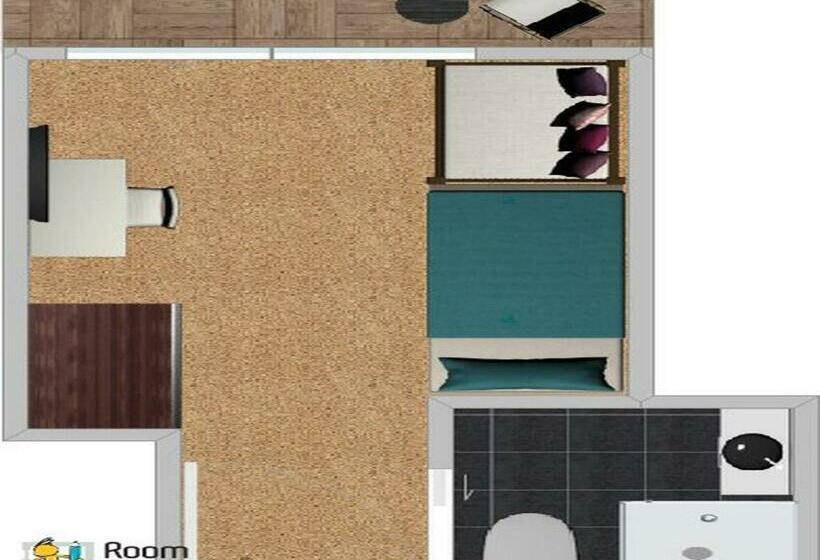 バルコニー付きシングルスタンダードルーム, Gästehaus Seeklause