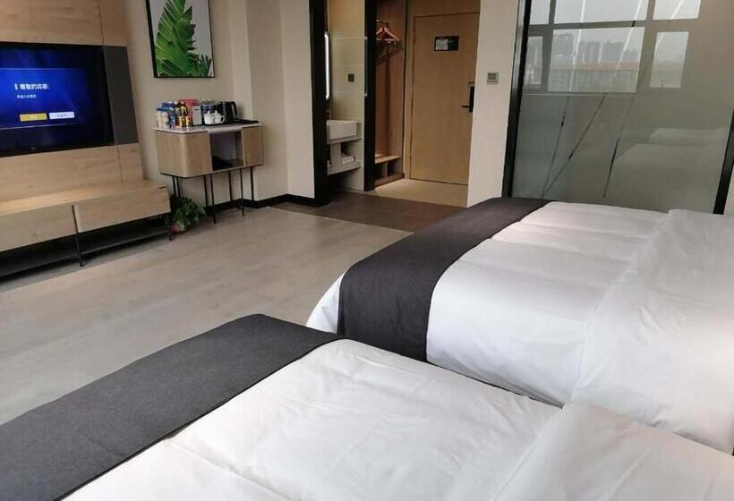 패밀리 룸, Thank Inn Chain Hotel Shangqiu Yongcheng Jinbo Grand Plaza