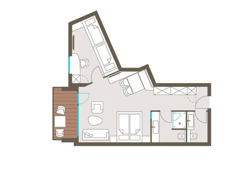 חדר סופריור 3 חדרי שינה, Biohotel Bergzeit