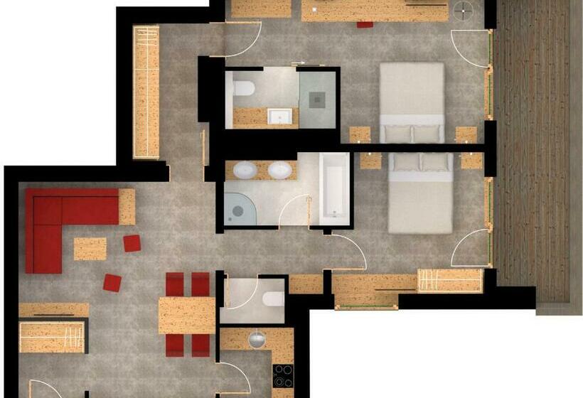 2ベッドルームアパートメント, Gotthard Zeit