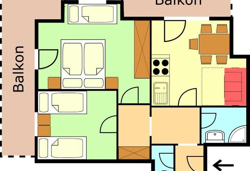 Апартаменты 2 Спальни, Valerie