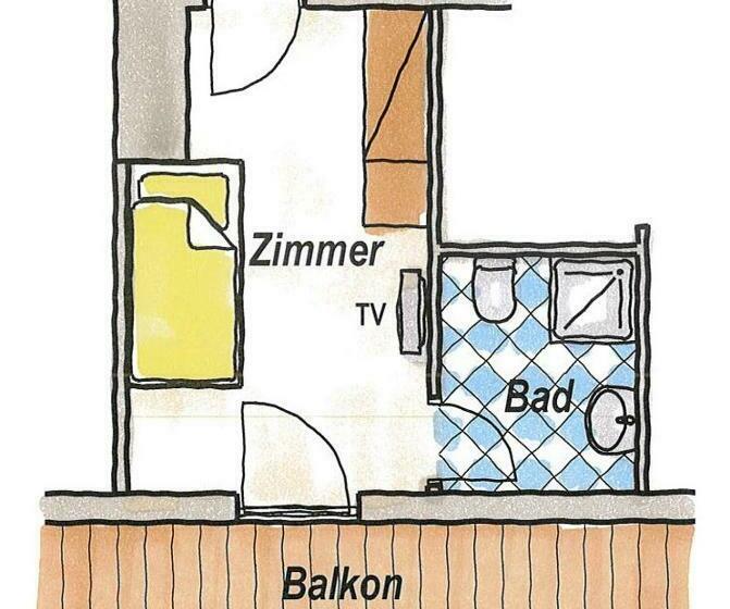 غرفة قياسية فردية مزودة بشُرفة, Alpenhof