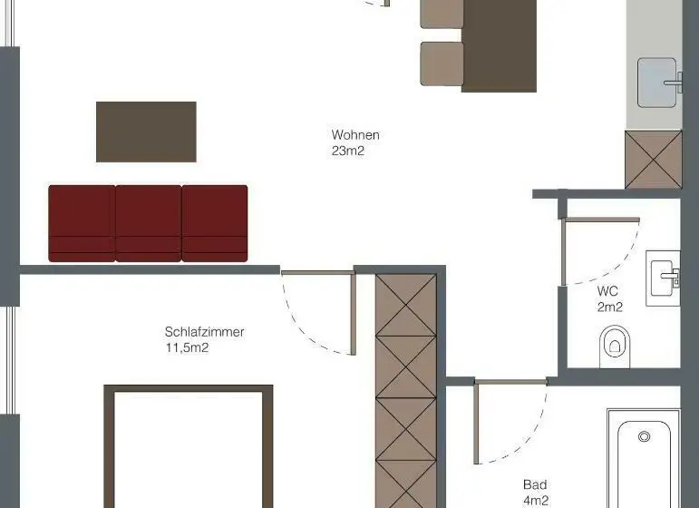 1ベッドルームアパートメント, Bühlhof Appartements
