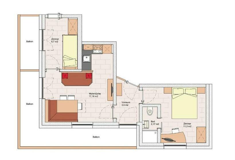 آپارتمان 2 خوابه, Silberkrug