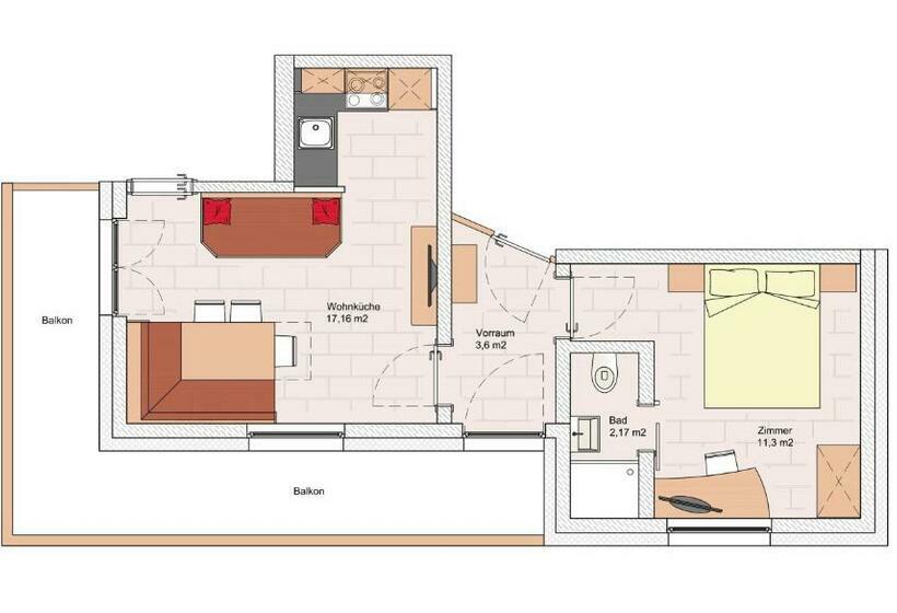 آپارتمان 1 خوابه, Silberkrug