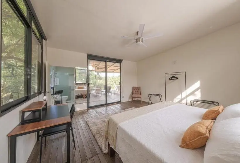اتاق لوکس با تخت بزرگ, El Refugio De Sayulita   Health And Wellness House