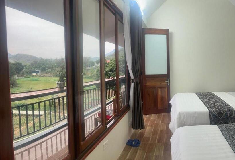 اتاق استاندارد با چشم‌انداز باغ, Peaceful Maichau Homestay