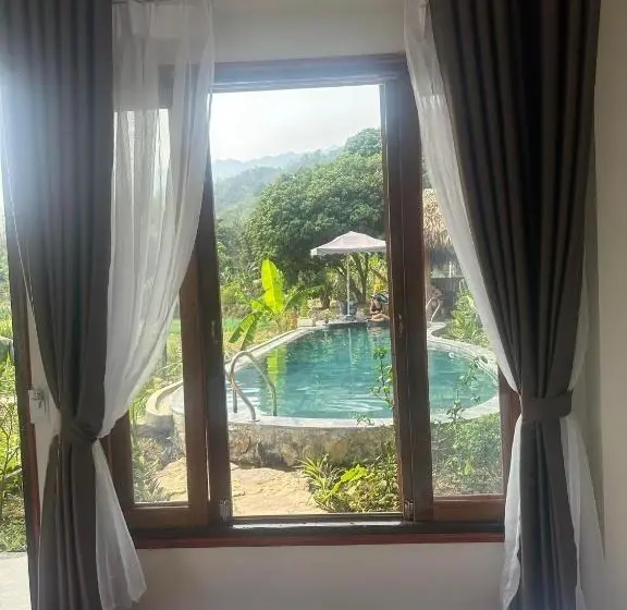 اتاق استاندارد با چشم‌انداز باغ, Peaceful Maichau Homestay