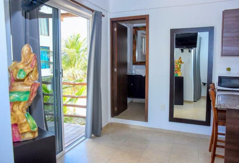 テラス付きスタンダードルーム, El Fuerte Beach Apartments