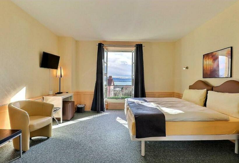 חדר סטנדרט נוף לאגם, Hôtel Restaurant Bellevue