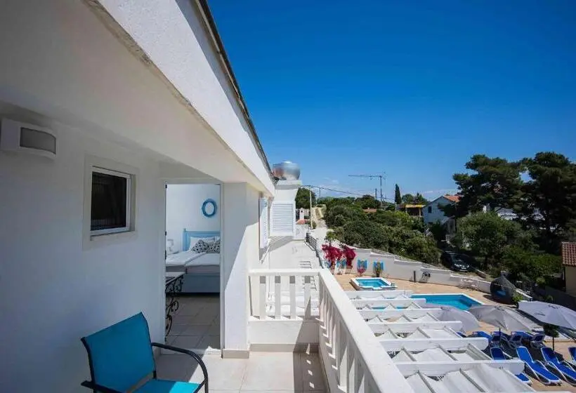 オーシャンビュースタンダードルームバルコニー付き, Boutique Guesthouse Sveti Petar, On The Beach, Heated Pool & Boat Berth Adult Only