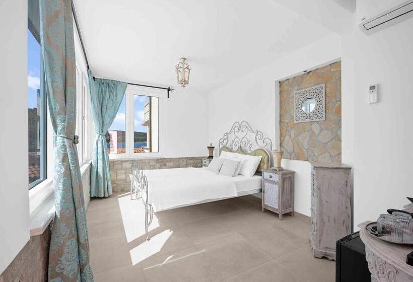 اتاق لوکس با چشم‌انداز دریا, Boutique Guesthouse Sveti Petar, On The Beach, Heated Pool & Boat Berth   Adult Only