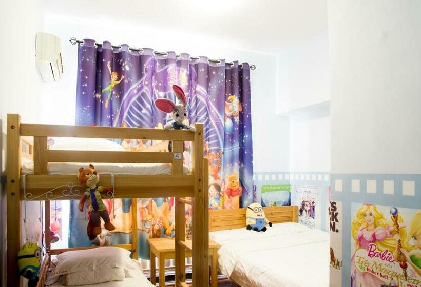 חדר משפחתי דלוקס, 大连天天青旅民宿