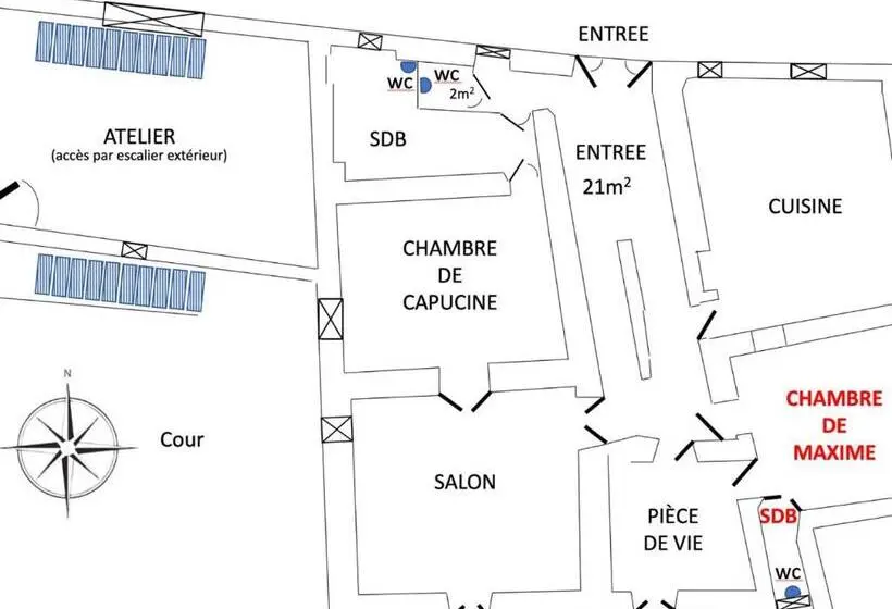 スーペリアー１ベッドルームビラ, Rue Du Château à Cabrières D Avignon
