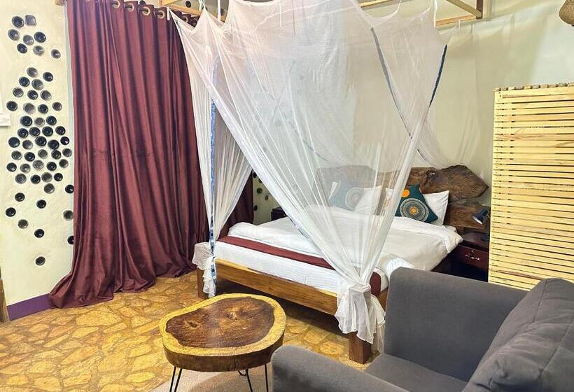 اتاق استاندارد با چشم‌انداز استخر, Afro Smile Hotel & Guest House