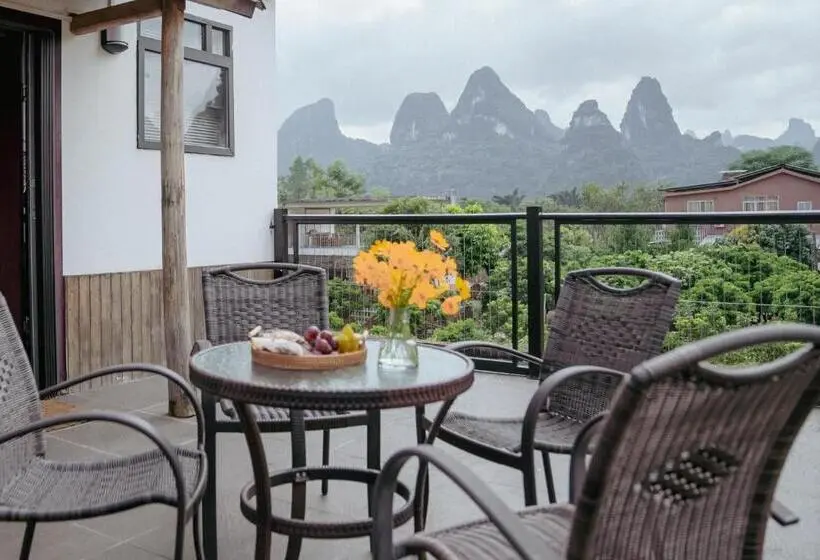 テラス付きスタンダードルーム, Yangshuo Shui Mo Ju Guesthouse