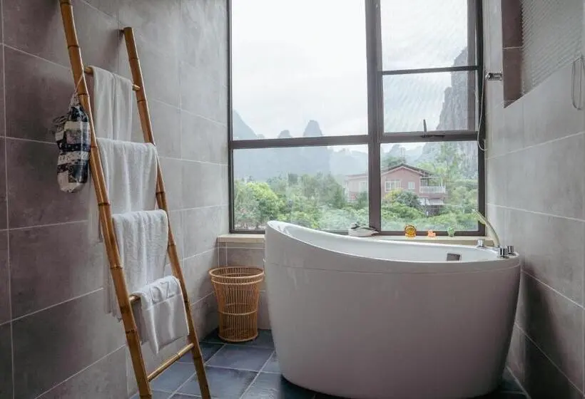 テラス付きスタンダードルーム, Yangshuo Shui Mo Ju Guesthouse