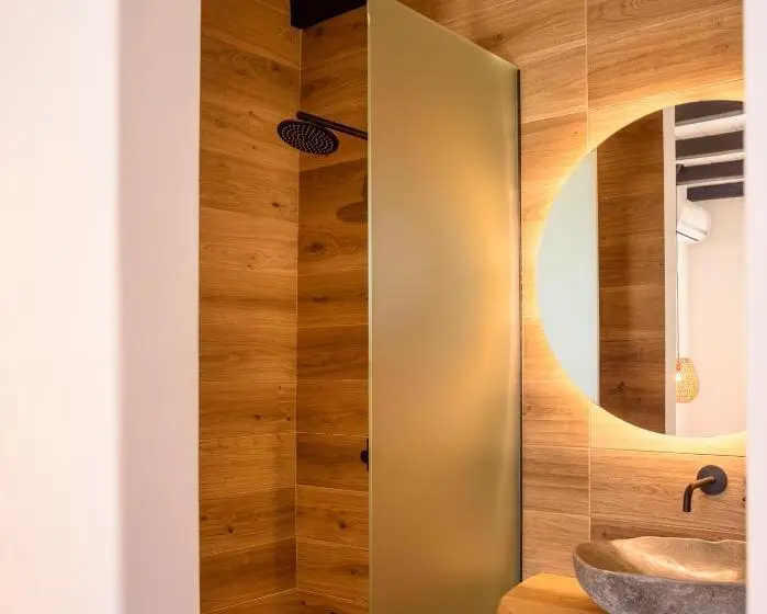 Huoneisto 1 Makuuhuone Allasnäkymä, Olive Mykonos Villas