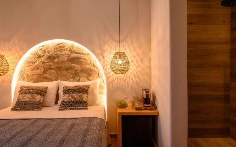 Huoneisto 1 Makuuhuone Allasnäkymä, Olive Mykonos Villas