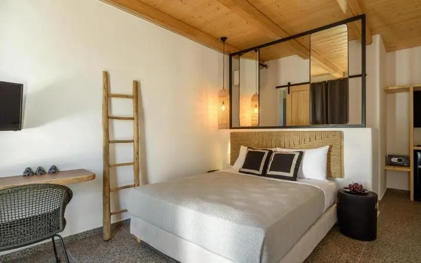 Huoneisto 1 Makuuhuone Allasnäkymä, Olive Mykonos Villas