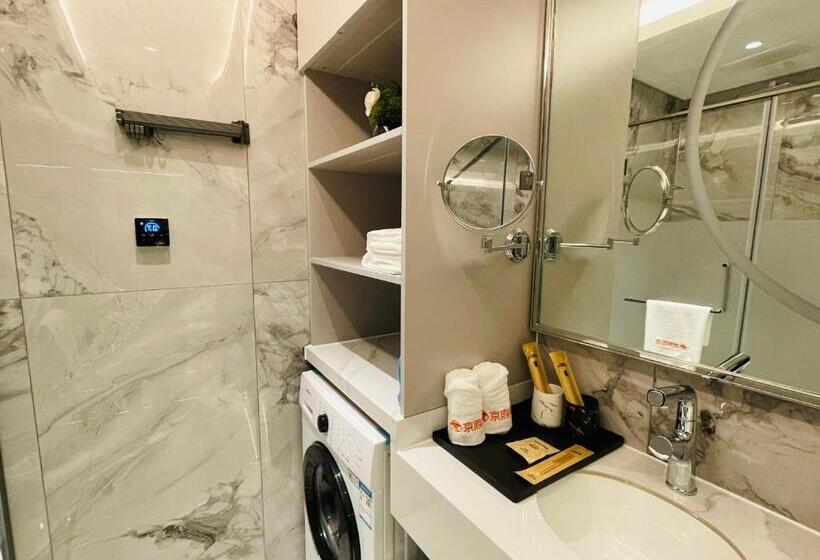 חדר סטנדרט עם מיטת קינג, Jingxu Hotel Mentougou Shang An Subway Station