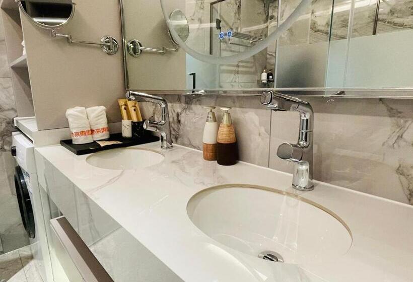 חדר סטנדרט עם מיטת קינג, Jingxu Hotel Mentougou Shang An Subway Station