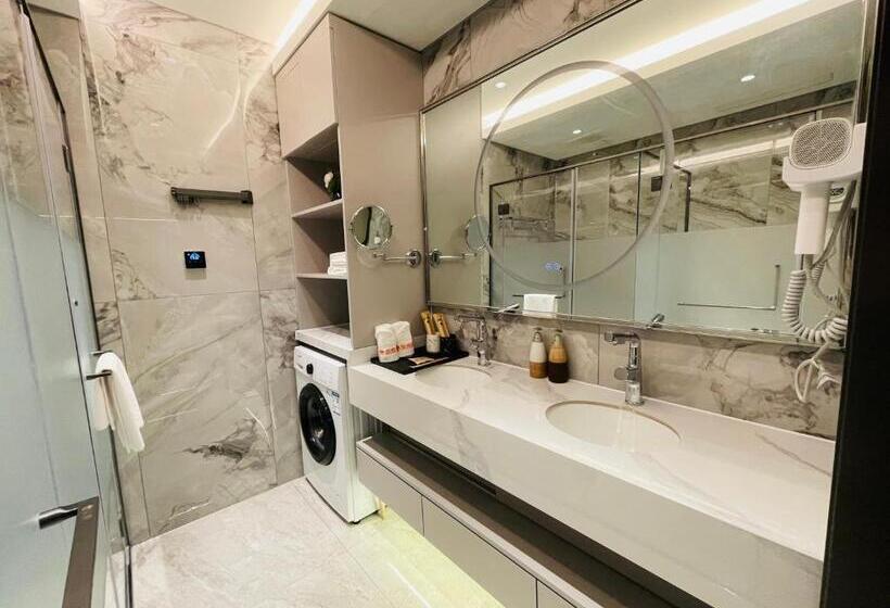 חדר סטנדרט עם מיטת קינג, Jingxu Hotel Mentougou Shang An Subway Station