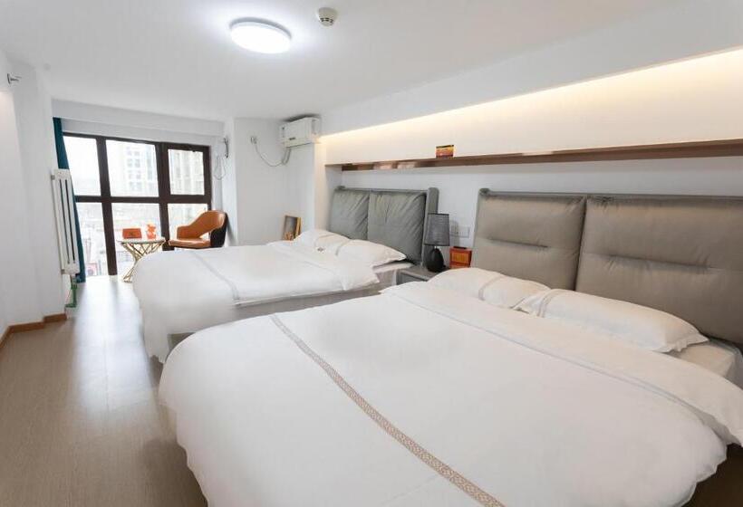 סוויטה דלוקס, Jingxu Hotel Mentougou Shang An Subway Station