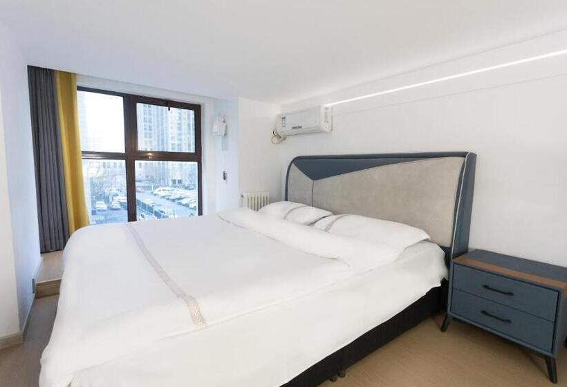 חדר סופריור עם מיטת קינג, Jingxu Hotel Mentougou Shang An Subway Station