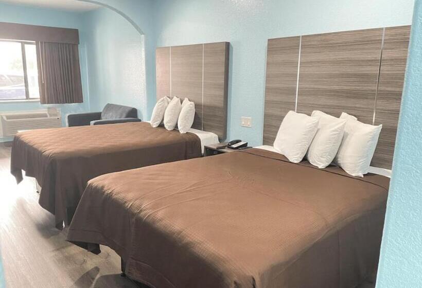 身障者適用クイーンサイズベッドルーム, Super Stay Inn And Suites   Iah Airport