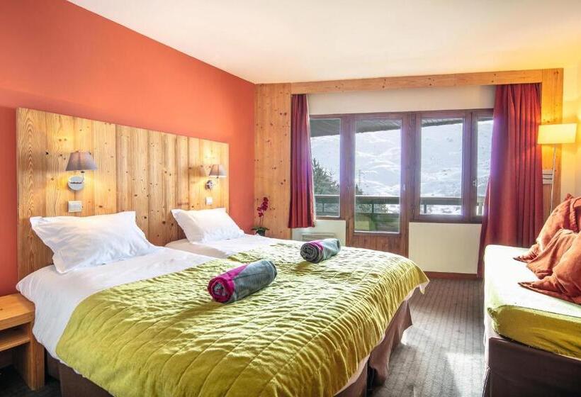 带阳台的三人标准间, Hôtel Les Menuires Les Bruyères