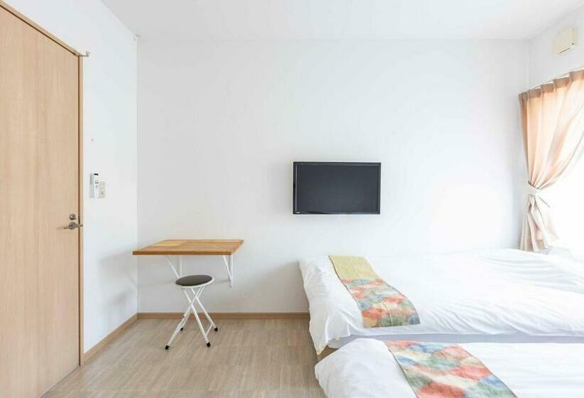 스탠다드 트리픔 룸 공동욕실, Add Hostel Uji Cha Gan Ju Tei