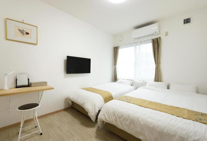 스탠다드 트리픔 룸 공동욕실, Add Hostel Uji Cha Gan Ju Tei