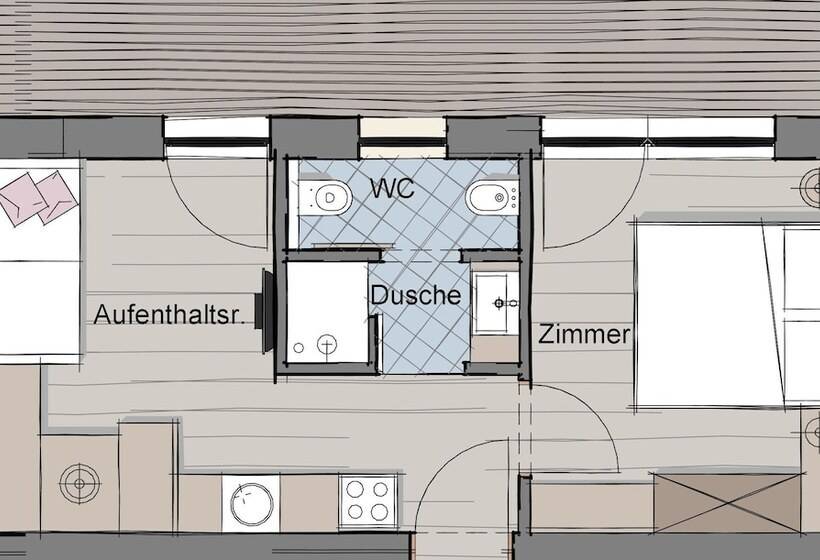 آپارتمان عادی 1 خوابه, B&b Boutique Apartment Oberwiesen