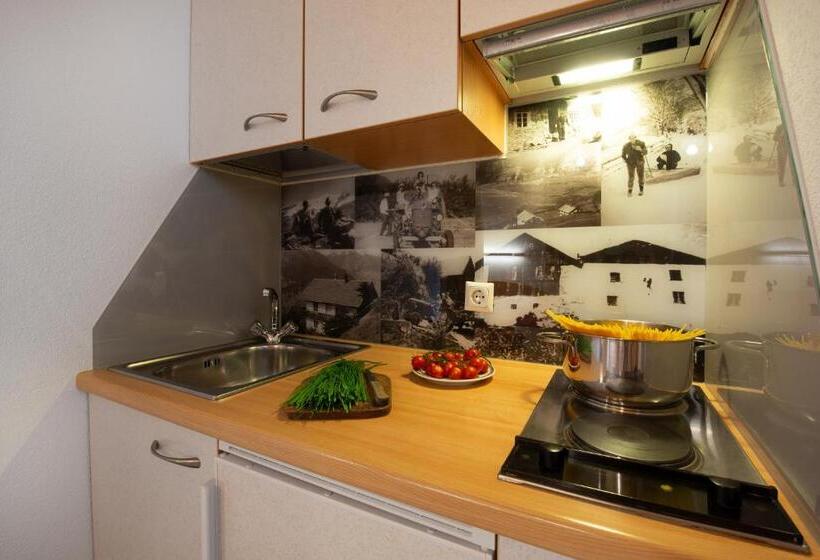 带露台的标准工作室, B & B Apartments Ortlerblick