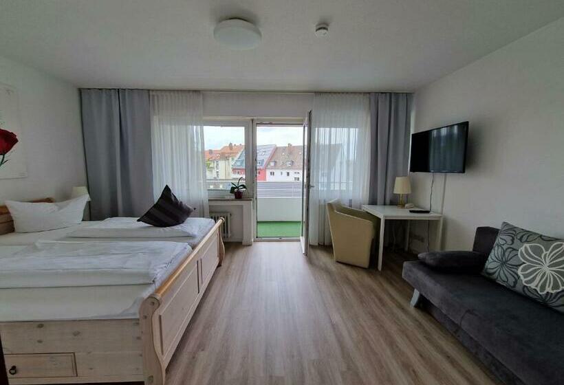 Quarto standart com varanda, Apart Hotel Freiburg