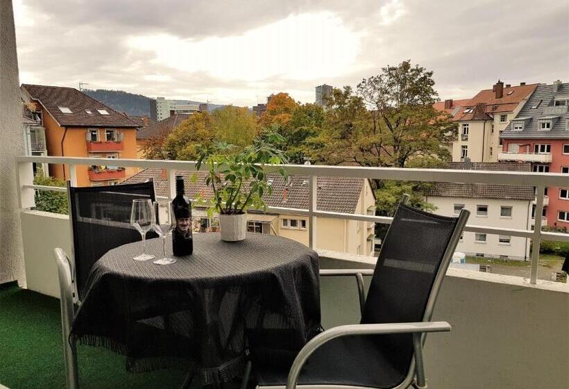 Quarto standart com varanda, Apart Hotel Freiburg