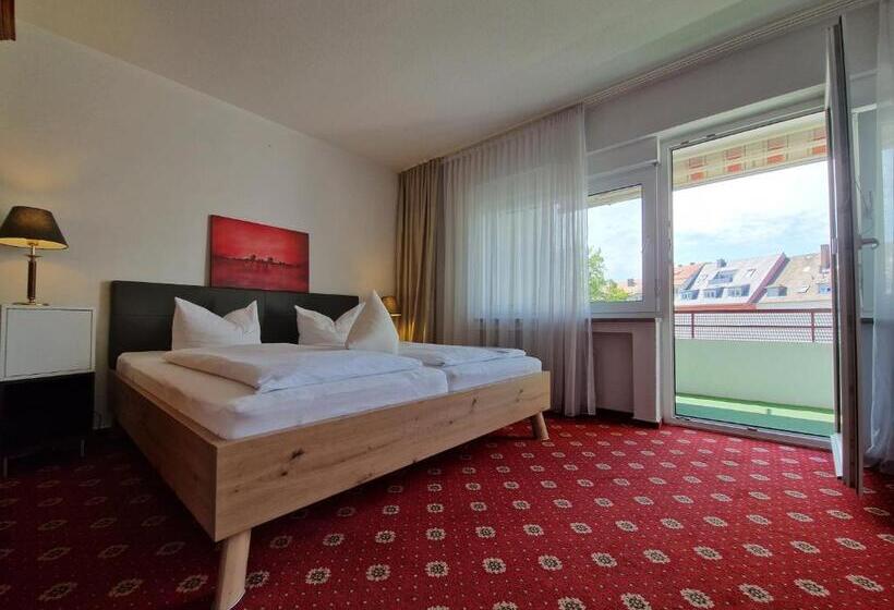 Quarto standart com varanda, Apart Hotel Freiburg